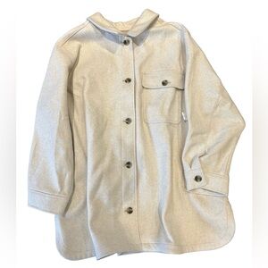 Old Navy Wool Cream Utility Shacket Jacket Plus Size 3x BNWT